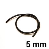 Durite silicone Noir D 5 mm INT, 9mm EXT