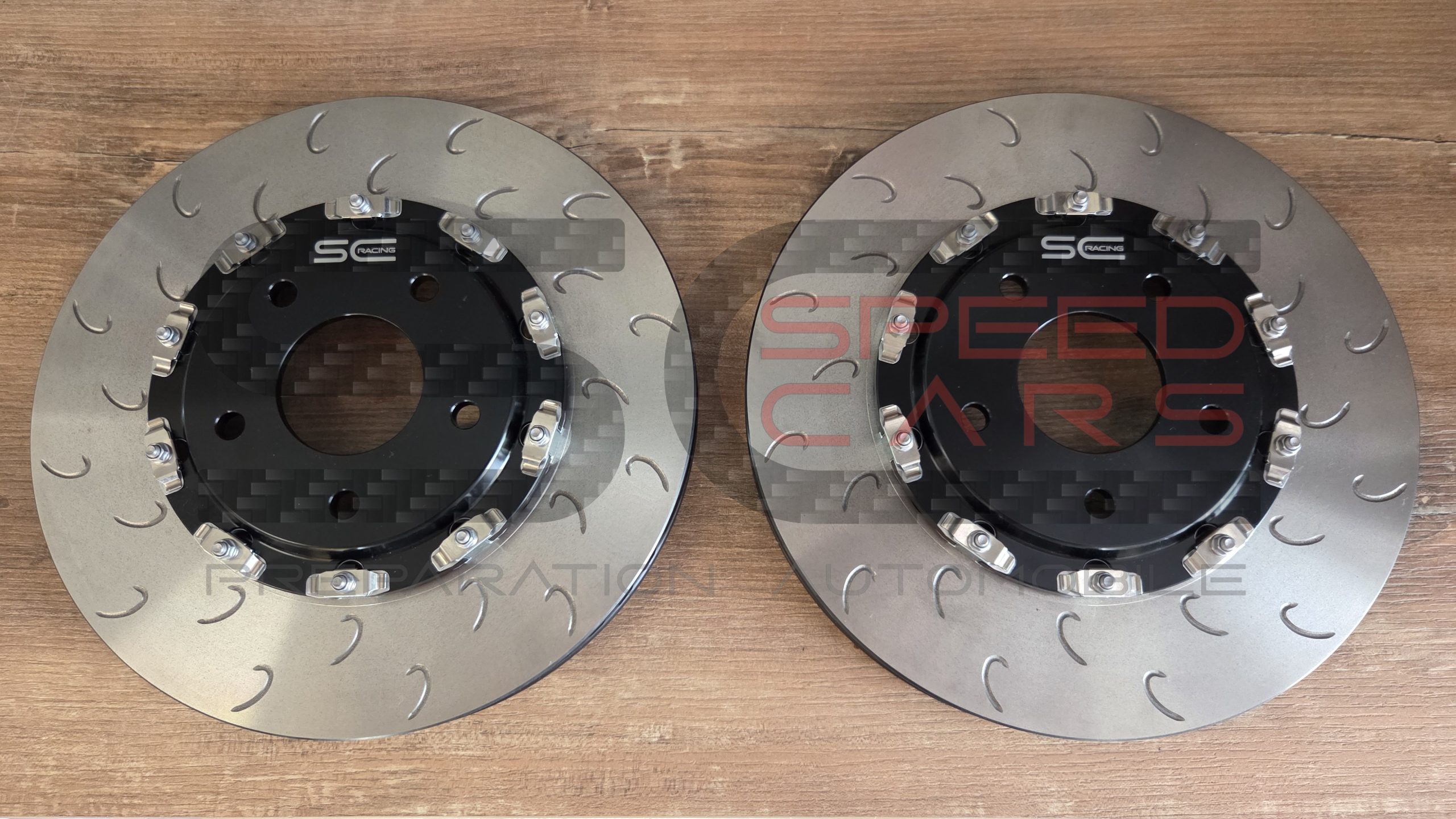 Paire de disques de frein sur bol alu Avant SCracing Nissan 350z (Flottant) – Image 2