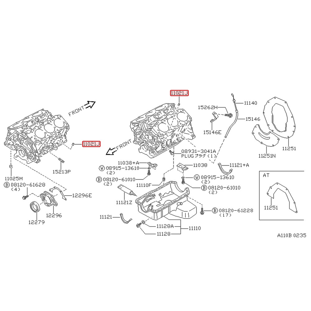 Bouchon d'origine Nissan 300ZX Z32 VG30DTT – 11022-U6700
