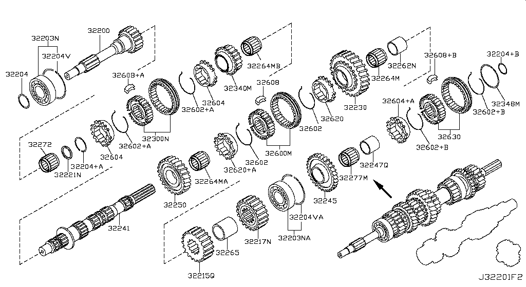 Circlip de calage d'arbre primaire de boîte Nissan 370Z – Image 2
